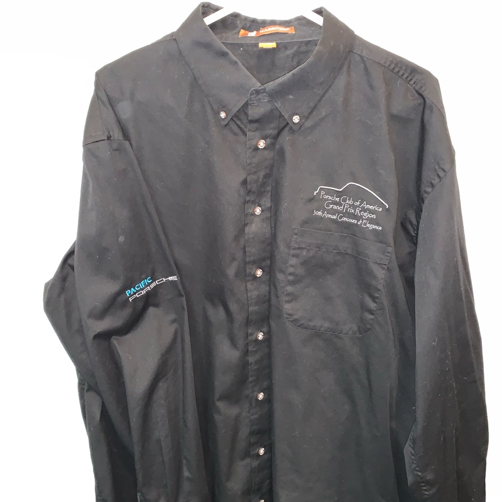 Porsche Harriton Black Button Down Long Sleeve 3X